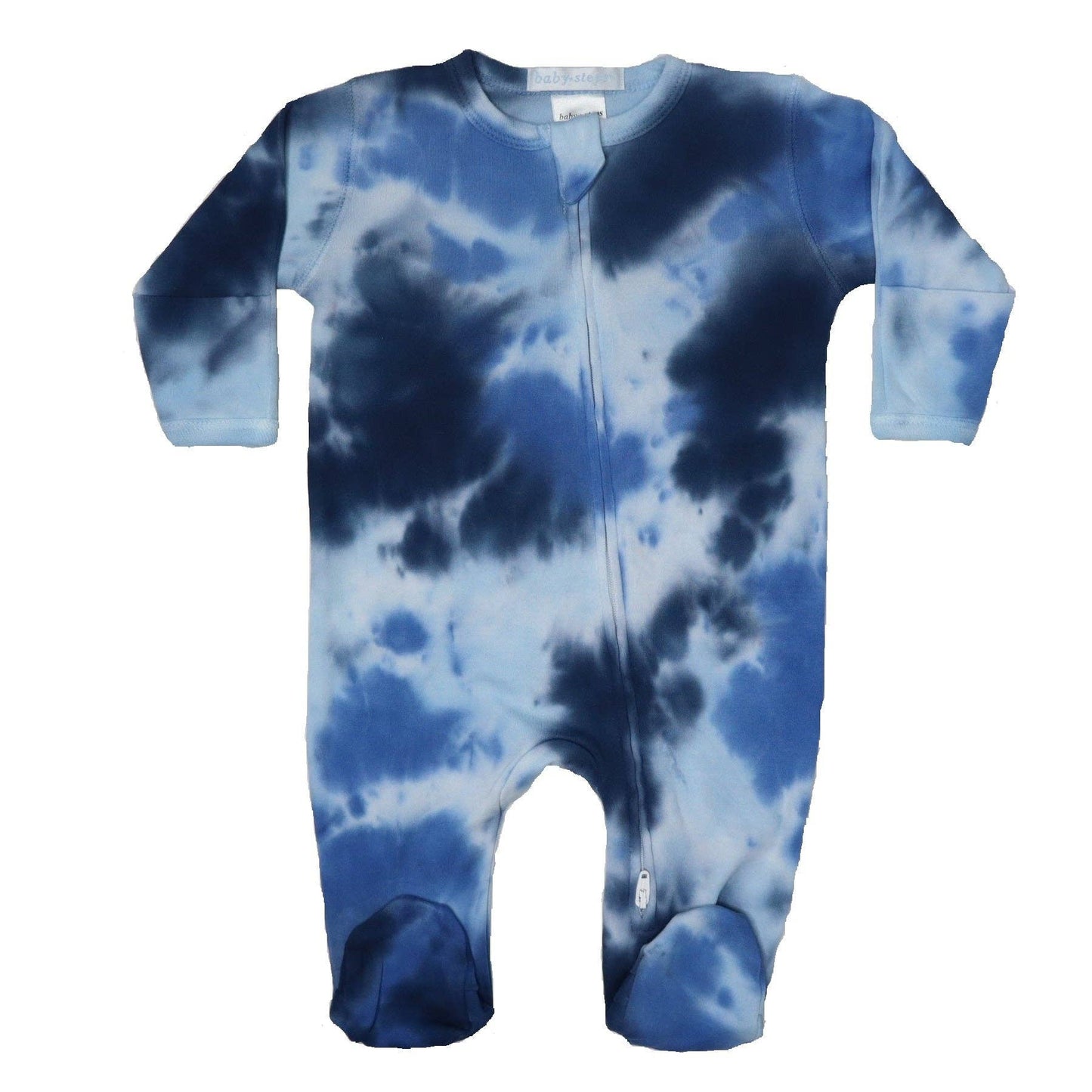 Baby Steps Tie Dye Zipper Footie - Boys