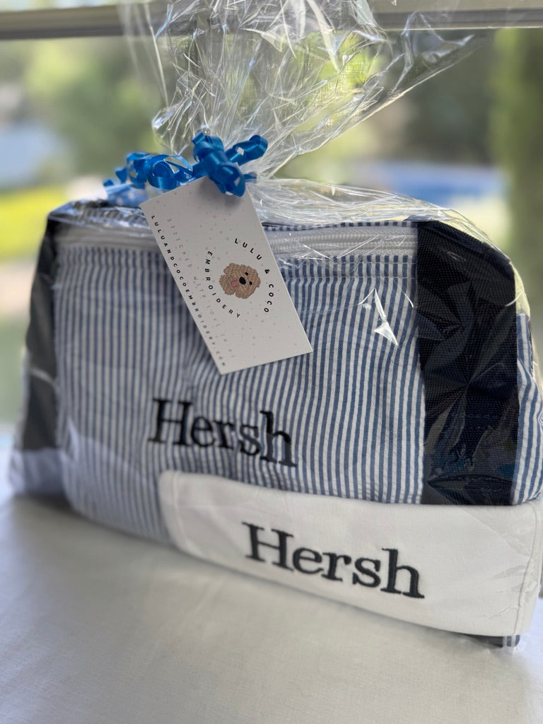 Seersucker Weekender Duffel