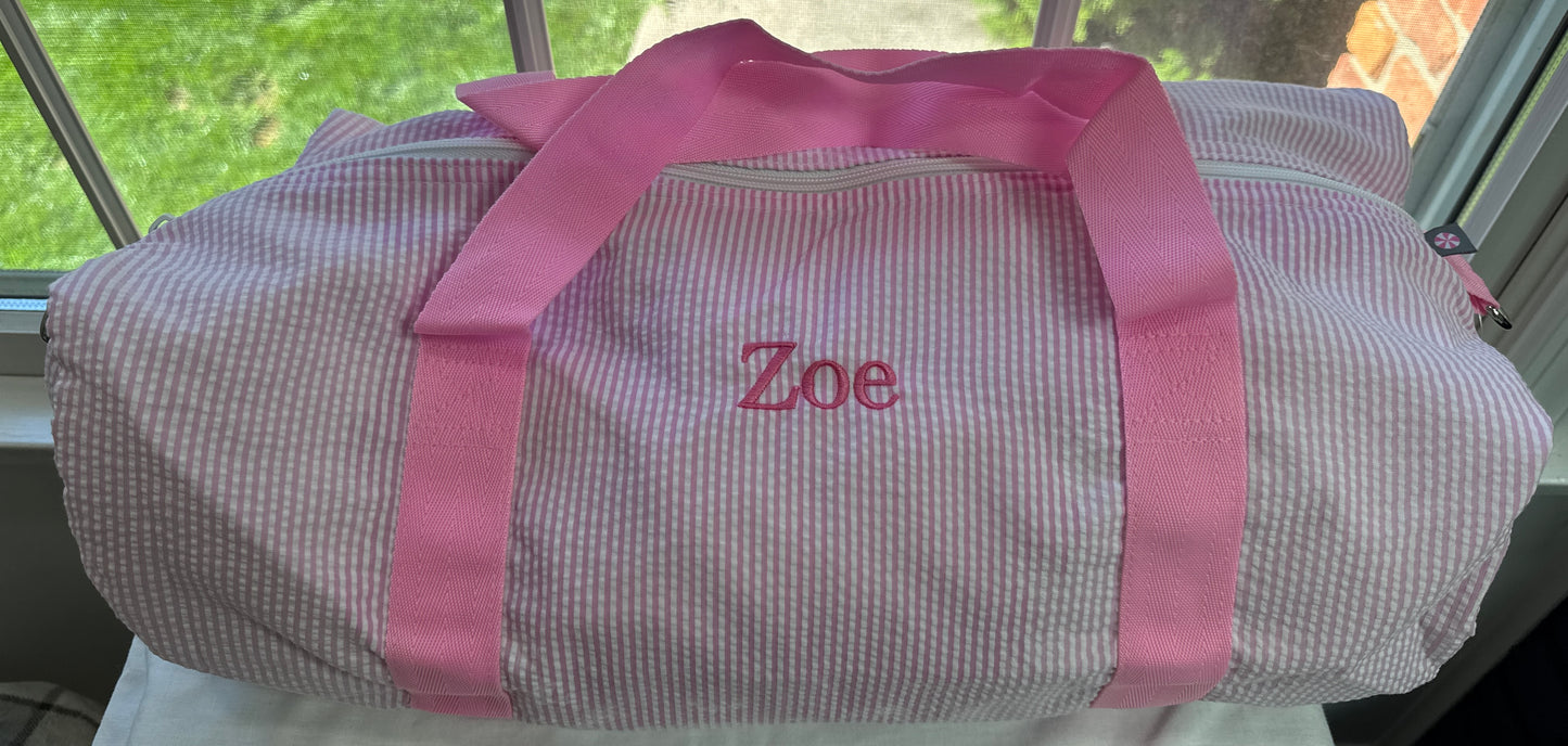 Seersucker Weekender Duffel