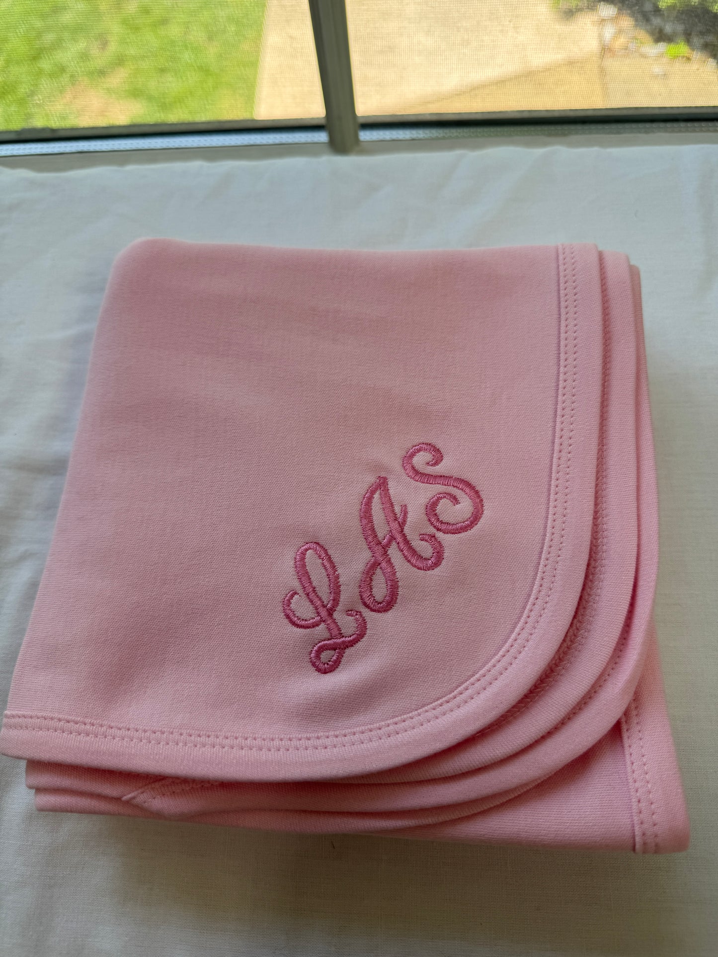 Baby Girl Items - Bib, Burp Cloth, Towel, Blanket + Teddy!