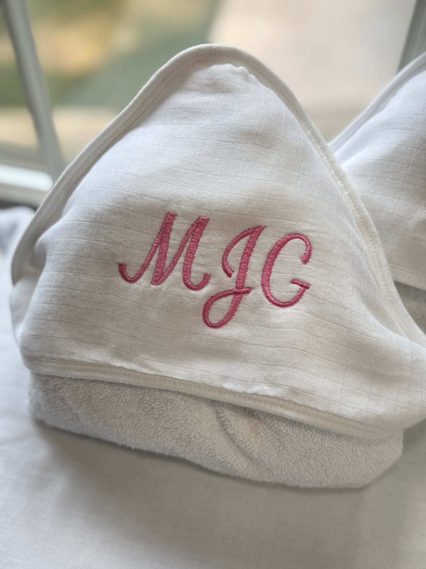 Baby Girl Items - Bib, Burp Cloth, Towel, Blanket + Teddy!