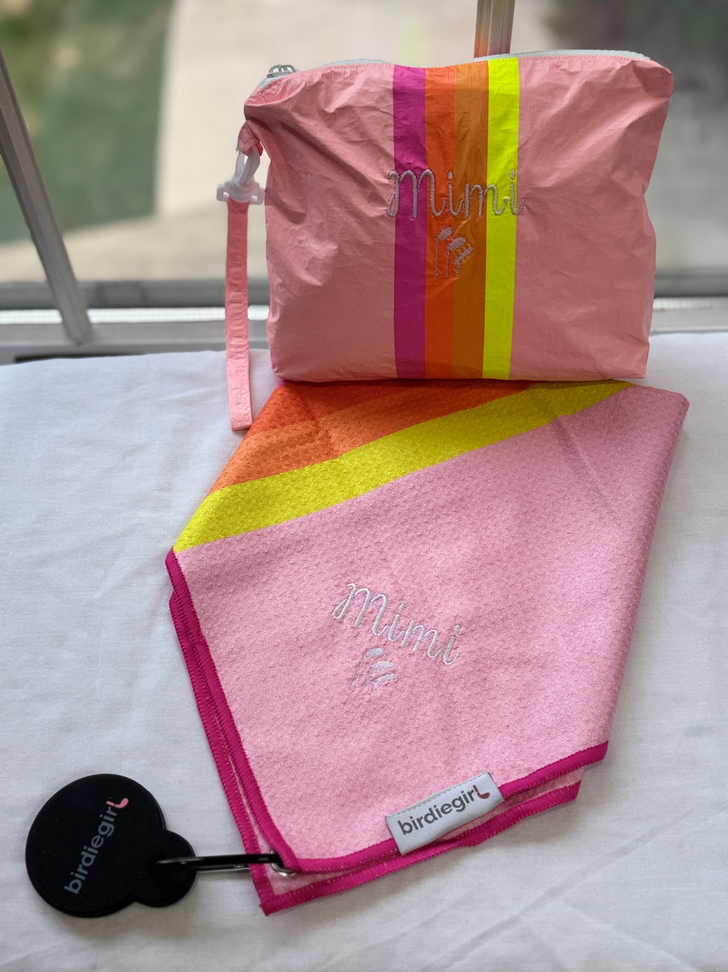 Magnetic Golf Towel + Golf Accessory Bag Set