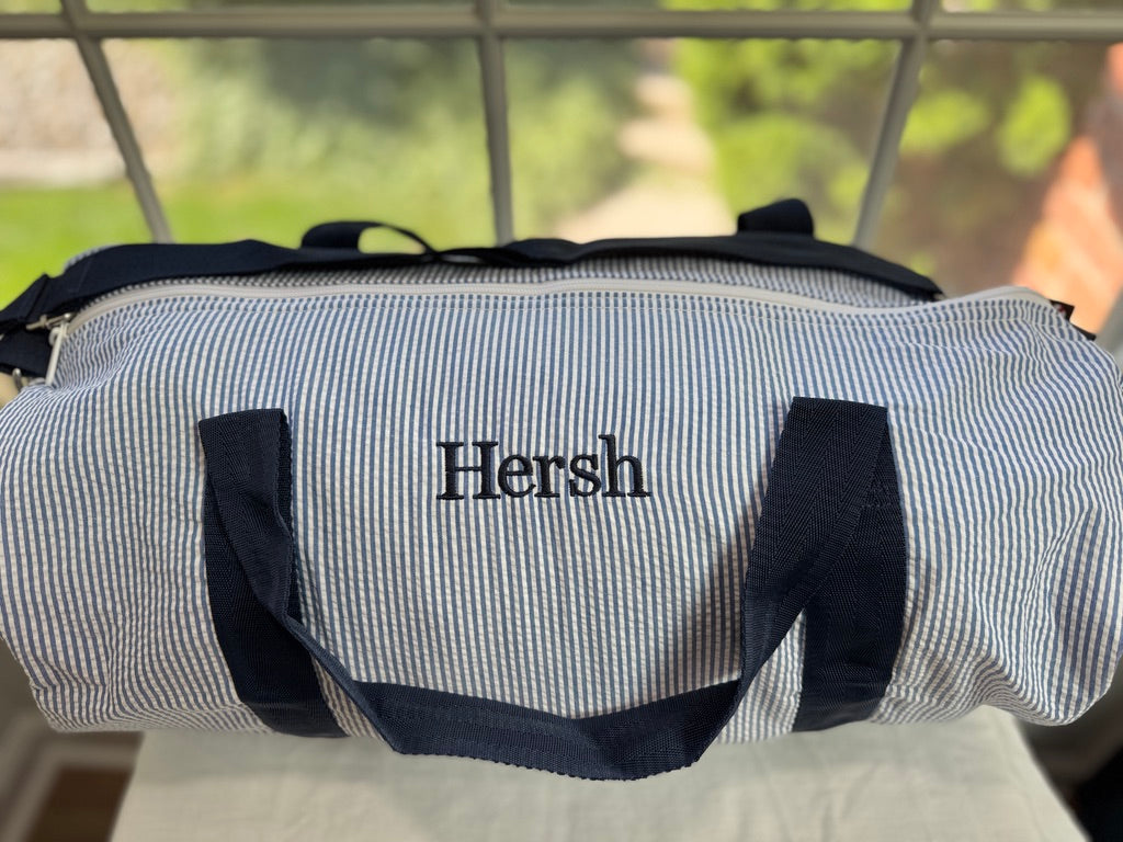 Seersucker Weekender Duffel
