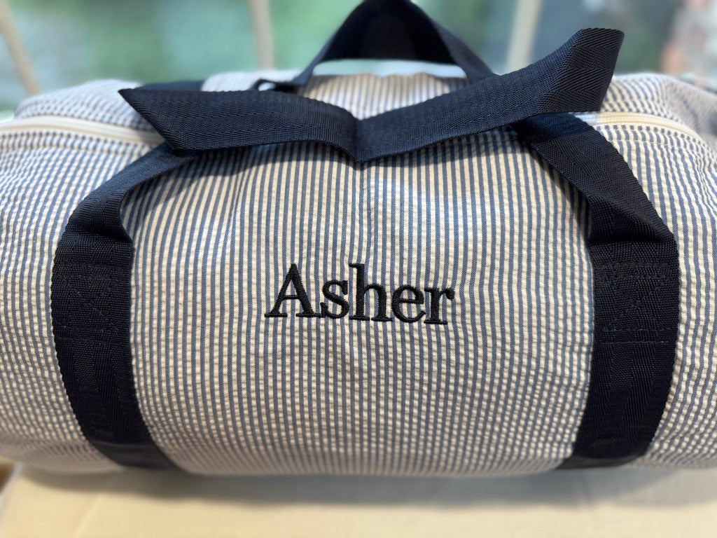 Seersucker Weekender Duffel