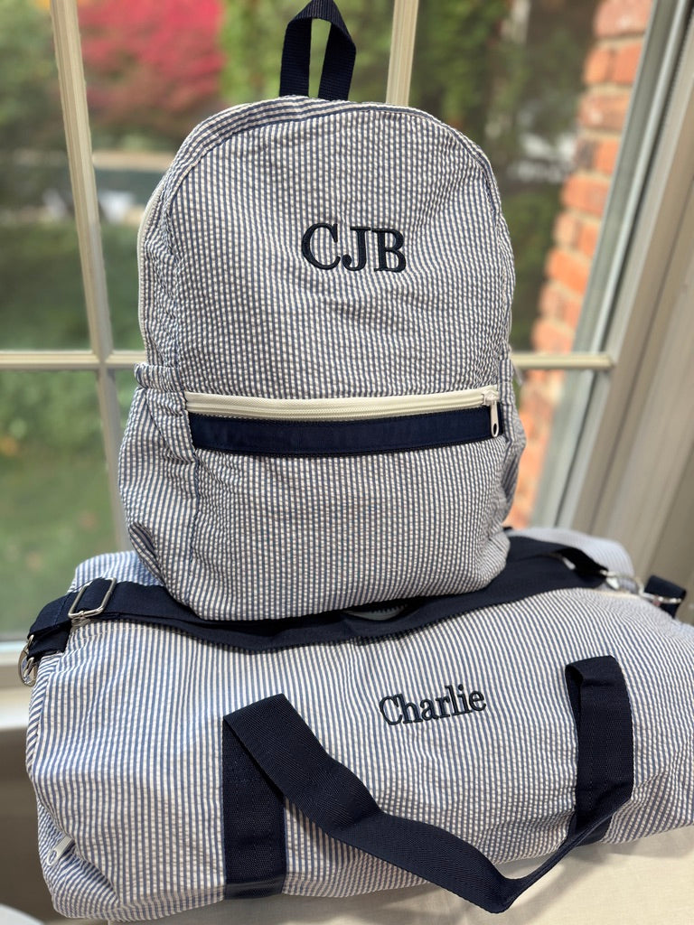 Seersucker Weekender Duffel