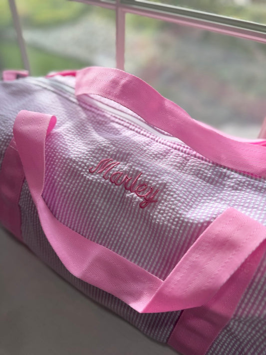 Seersucker Weekender Duffel