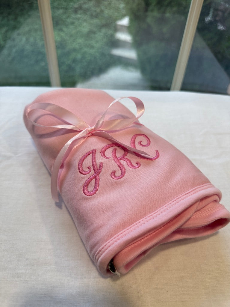 Baby Girl Items - Bib, Burp Cloth, Towel, Blanket + Teddy!